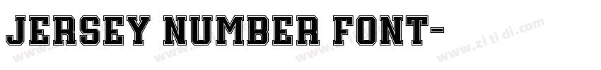 Jersey Number Font字体转换